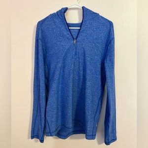 Blue Lululemon hooded quarter zip